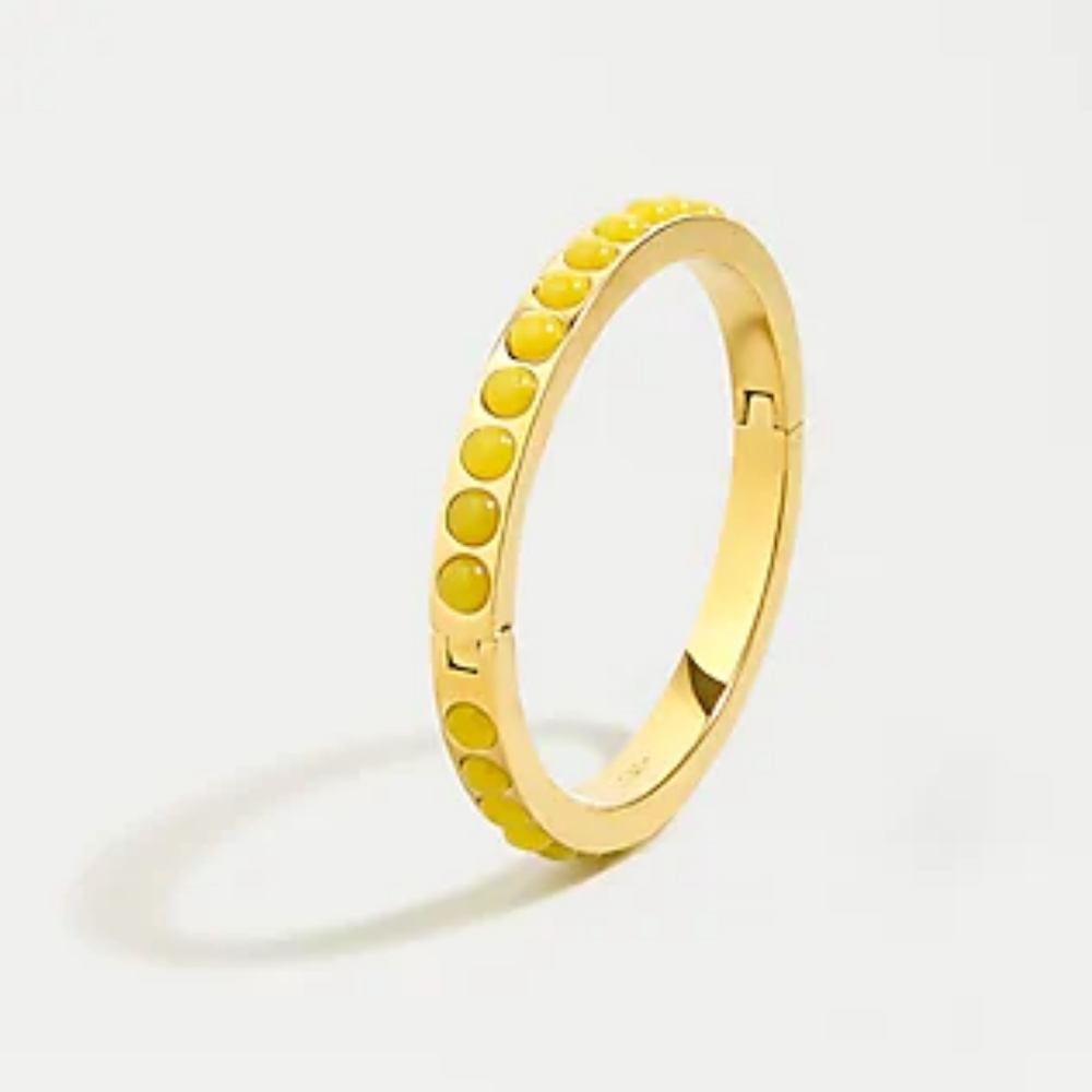 NWT J.Crew Mini Gumdrop Stone Hinge Bracelet Honey